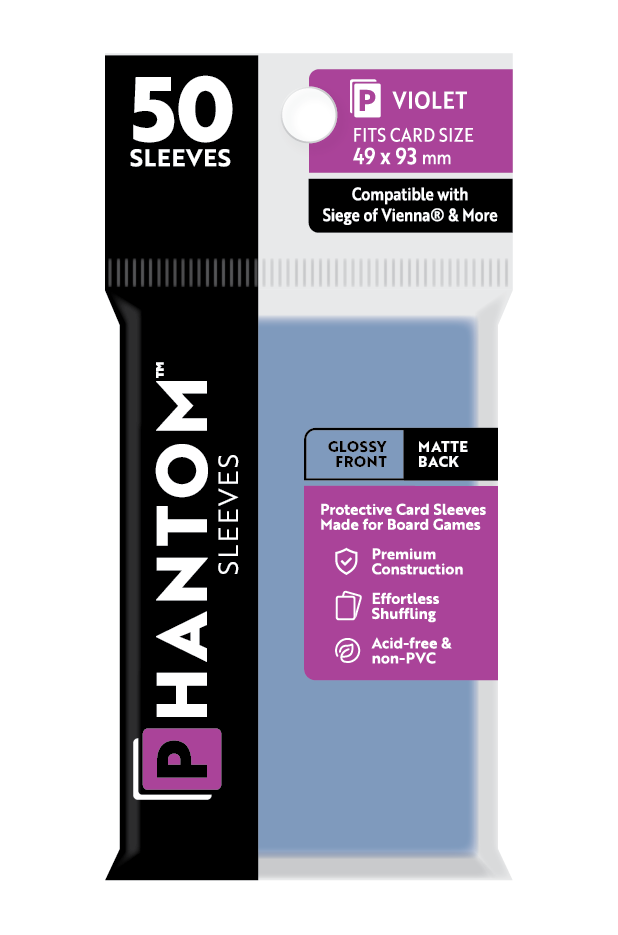 Phantom Sleeves: Violet Size (49mm x 93mm) - Glossy/Matte