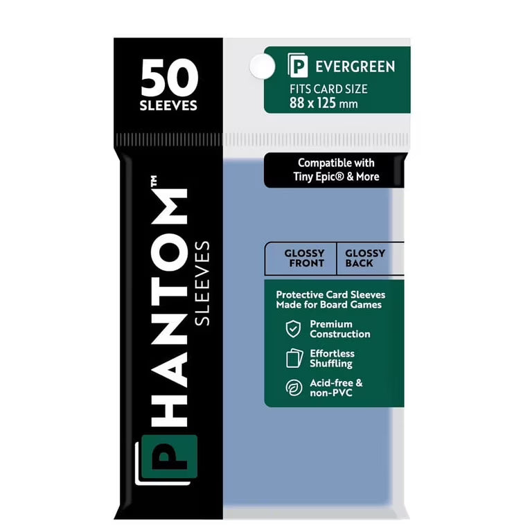 Phantom Sleeves: Evergreen Size (88mm x 125mm) - Glossy/Glossy