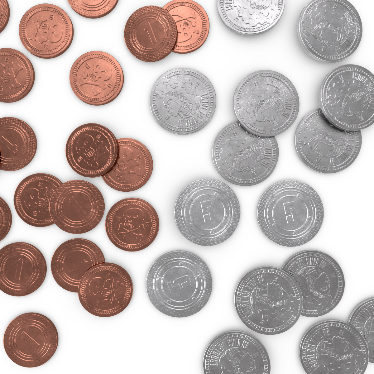 Thunder Road: Vendetta Deluxe Metal Scrap Tokens