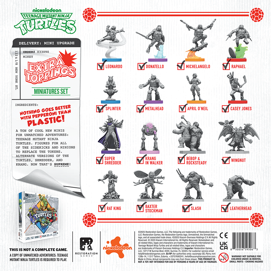 Unmatched Adventures: TMNT - Extra Toppings Miniatures Pack