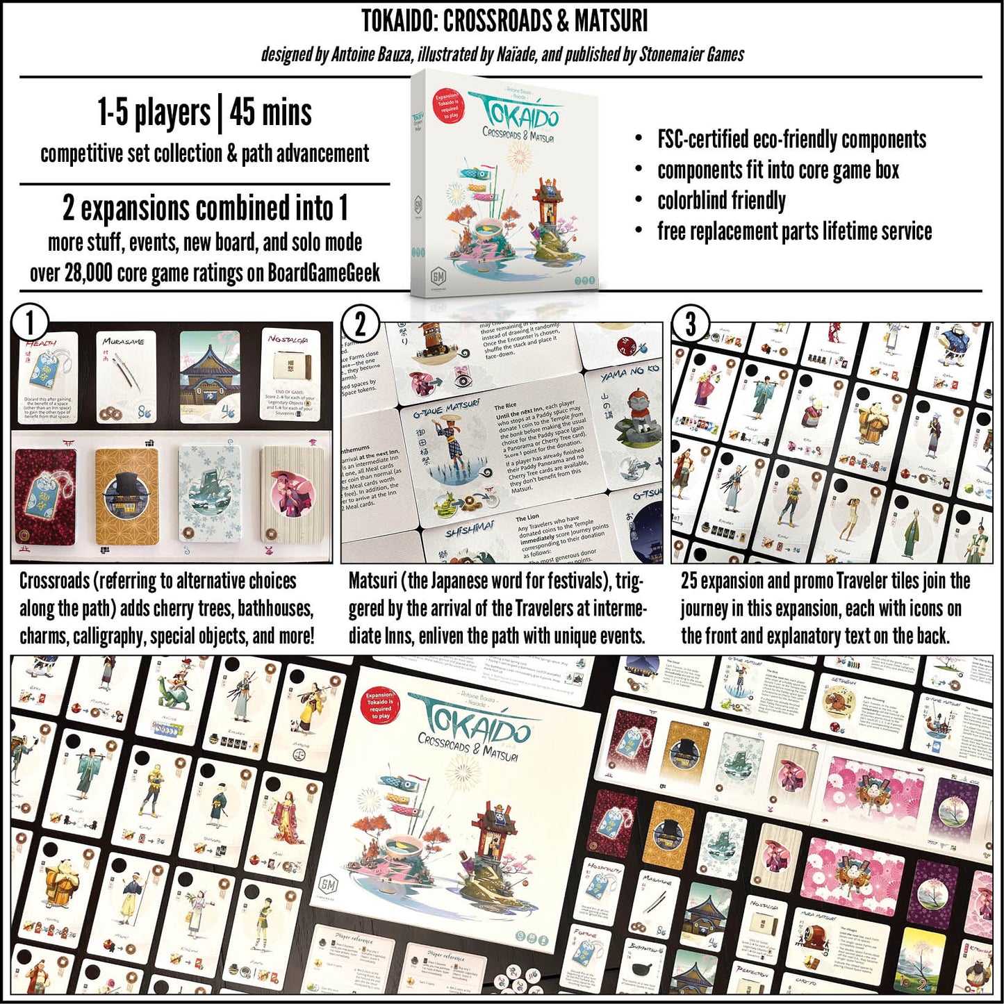 Tokaido: Crossroads & Matsuri Expansions