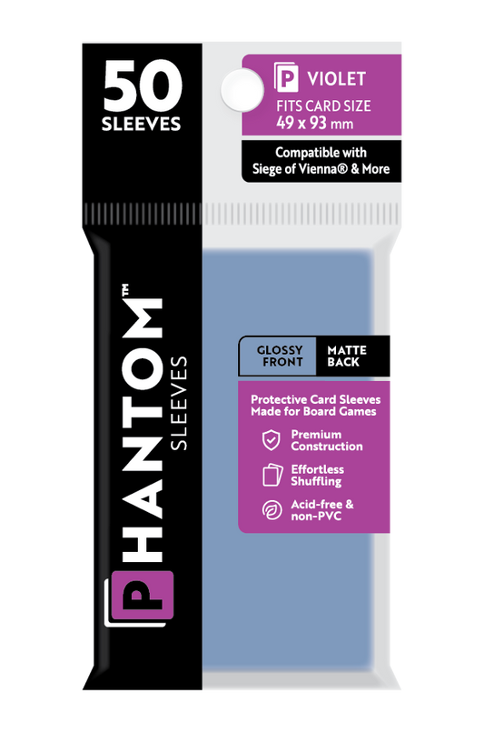Phantom Sleeves: Violet Size (49mm x 93mm) - Glossy/Matte