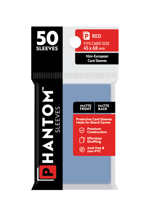 Phantom Sleeves: Red Size (45mm x 68mm) - Matte/Matte