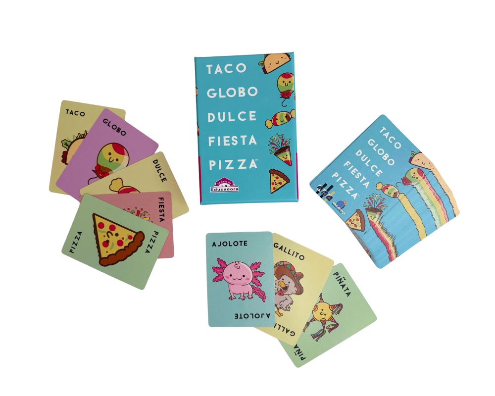 Taco, Globo, Dulce, Fiesta Pizza en Español