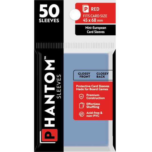 Phantom Sleeves: Red Size (45mm x 68mm) - Glossy/Glossy