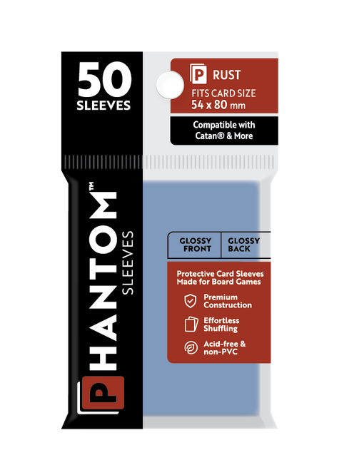 Phantom Sleeves: Rust Size (54mm x 80mm) - Glossy/Glossy