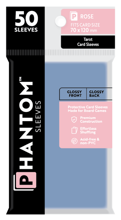 Phantom Sleeves: Rose Size (70mm x 120mm) - Glossy/Glossy