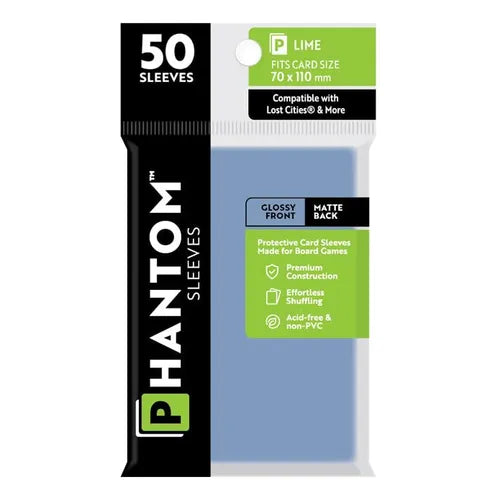 Phantom Sleeves: Lime Size (70mm x 110mm) - Glossy/Matte