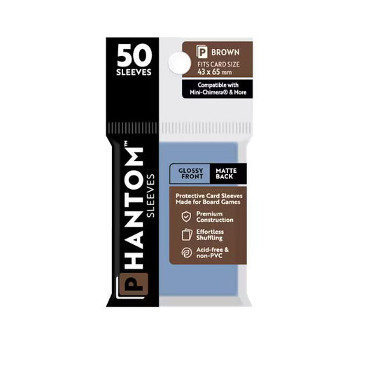 Phantom Sleeves: Brown Size (43mm x 65mm) - Glossy/Matte