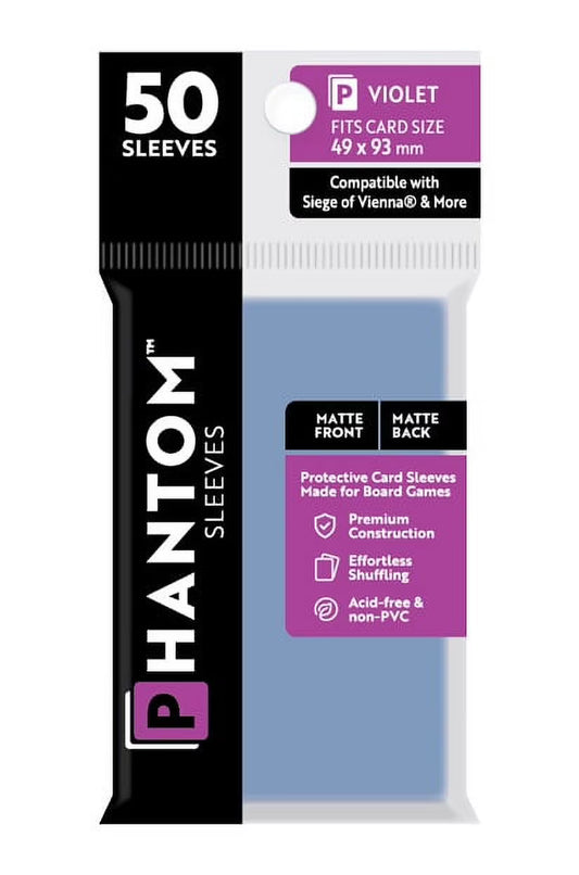 Phantom Sleeves: Violet Size (49mm x 93mm) - Matte/Matte