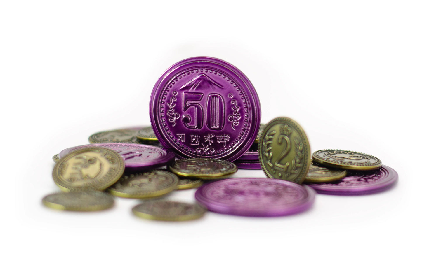 $2 and $50 Metal Coins (Scythe & Expeditions)