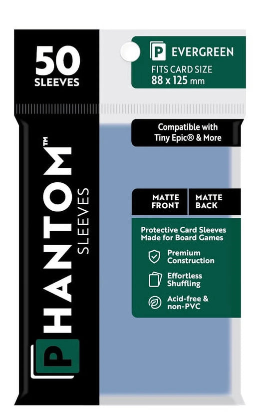 Phantom Sleeves: Evergreen Size (88mm x 125mm) - Matte/Matte
