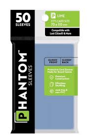 Phantom Sleeves: Lime Size (70mm x 110mm) - Glossy/Glossy