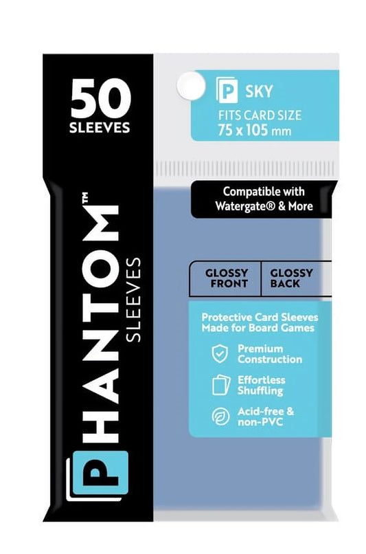 Phantom Sleeves: Sky Size (75mm x 105mm) - Glossy/Glossy