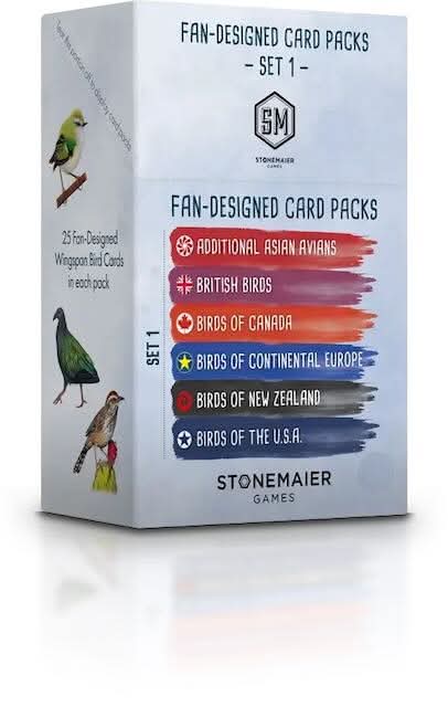 Wingspan Fan-Designed Bird Packs: Display Box